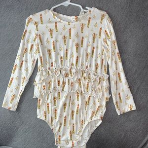 Kate Quinn Long sleeve double skirted bubble/Candles / Bamboo